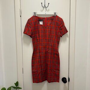 Vintage Red Plaid Dress